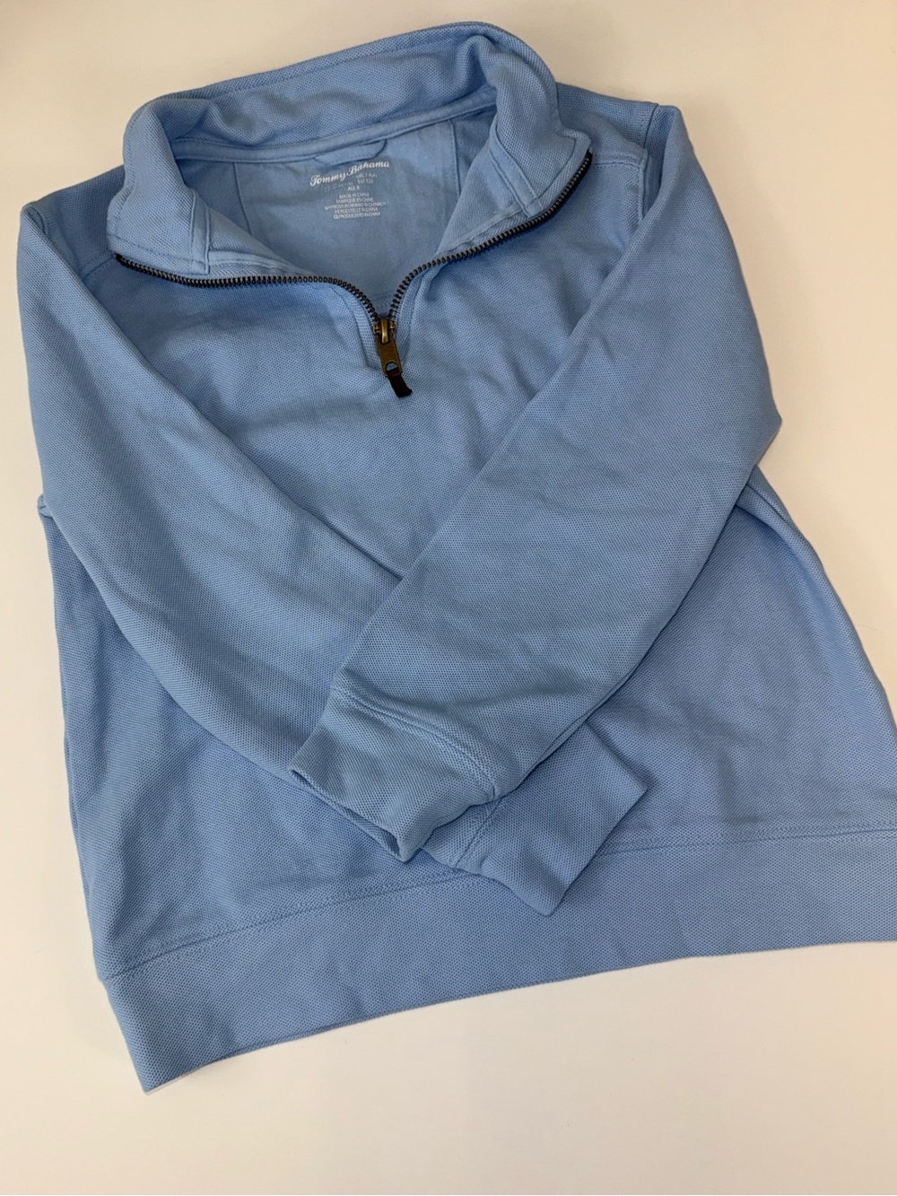 Tommy Bahama Light Blue Quarter-Zip Pullover